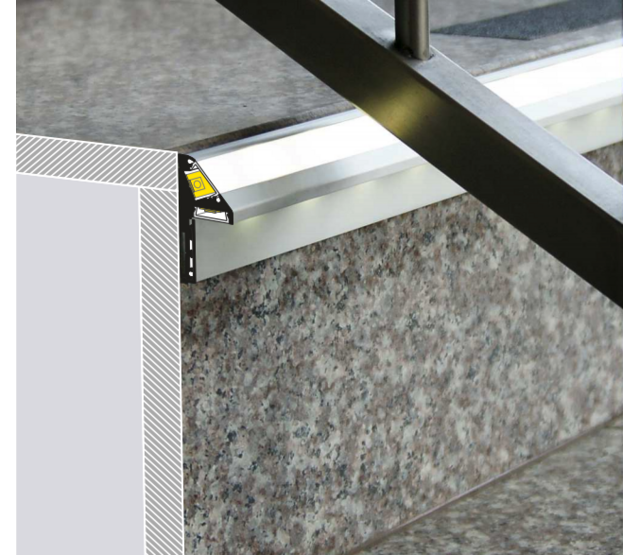 LED-Streifen Aluminium-Trapprofil mit Abdeckung 41,5 mm x 20,6 mm - D10ALU | Präzise Montage für LED-Beleuchtung | Hochwertiges Aluminiumprofil für Treppenstufen LED-Streifen Aluminium-Trapprofil mit Abdeckung 41,5 mm x 20,6 mm - D10ALU | Präzise Montage für LED-Beleuchtung | Hochwertiges Aluminiumprofil für Treppenstufen