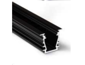 Schwarzes LED Deckenprofil mit opaler Abdeckung 23,4 x 19 mm – GYPROC10SCHWARZ