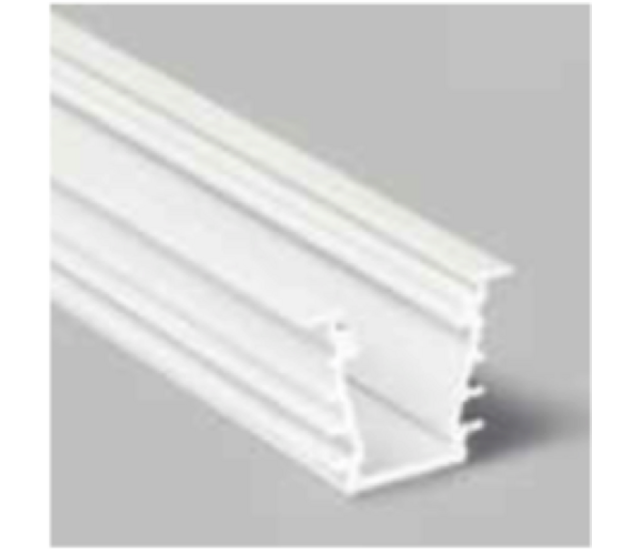 LED-Deckenprofil weiß mit opaler Abdeckung, 23,4 mm x 19 mm, für LED-Streifen, GYPROC10WEISS – Modernes Einbauprofil für indirekte Beleuchtung, präzise Maße, hochwertige Verarbeitung, ideal für Wohn- und Büroräume.