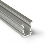 LED-Deckenprofil weiß mit opaler Abdeckung, 23,4 mm x 19 mm, für LED-Streifen, GYPROC10WEISS – Modernes Einbauprofil für indirekte Beleuchtung, präzise Maße, hochwertige Verarbeitung, ideal für Wohn- und Büroräume.