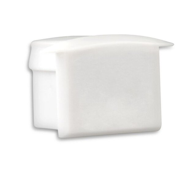 LED-Streifen-Endkappe ohne Kabeldurchführung - 03WIT - 10 mm Breite, IP20, für 12V/24V LED-Bänder, weiß, einfache Montage, passend für Alu-Profile