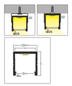 Schwarzes LED-Aluminiumprofil 1 Meter mit Klick-Abdeckung, 18,8 mm x 18,6 mm, für LED-Streifen, 20ZWART – Hochwertiges Montagesystem für LED-Beleuchtung Schwarzes LED-Aluminiumprofil 1 Meter mit Klick-Abdeckung, 18,8 mm x 18,6 mm, für LED-Streifen, 20ZWART – Hochwertiges Montagesystem für LED-Beleuchtung