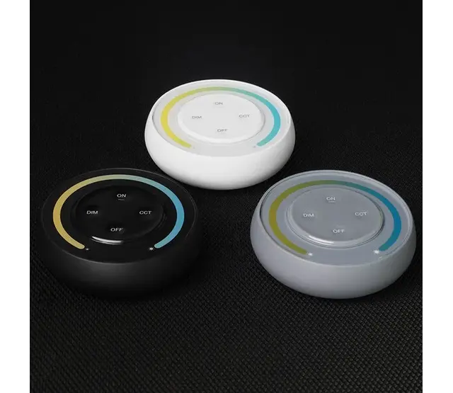Runder Design Wanddimmer für duale weiße LED-Streifen – Drahtlos – Miboxer S1-B – Präzise Lichtsteuerung für moderne Beleuchtungslösungen Runder Design Wanddimmer für duale weiße LED-Streifen – Drahtlos – Miboxer S1-B – Präzise Lichtsteuerung für moderne Beleuchtungslösungen
