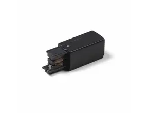 3-Phasen Stromschienen Adapter Schwarz – Links | 230V Schienenbeleuchtung