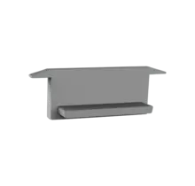 308ALU Aluminium-Eindkappe ohne Kabeldurchführung für LED-Streifen – Präzise Passform, 10 mm Breite, IP20 Schutz, ideal für LED-Profile, Montage ohne Werkzeug, inkl. Diffusorhalterung