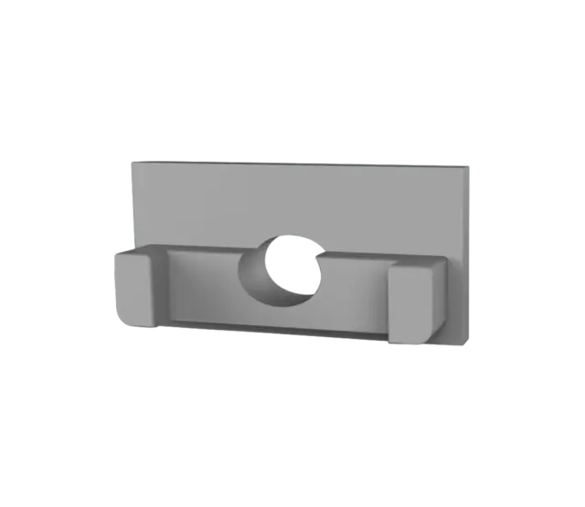 STUC400 Endkappe mit Kabeldurchführung – Robuste und passgenaue Abschlussteile für 400 mm LED-Aluminiumprofile, IP20 Schutzklasse, einfache Montage