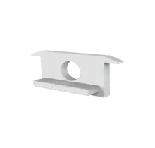 Endkappe mit Kabeldurchführung – 308WEISS, 12V/24V, IP20, für Aluminiumprofile, weiß, einfache Montage, ideal für Innenbeleuchtung