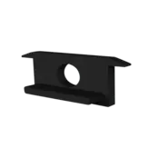Endkappe mit Kabeldurchführung 308schwarz – Kabelschuh für LED-Streifen, schwarz, IP20, 12/24V, 10mm Breite, passend für Aluminiumprofile, Montagezubehör für LED-Beleuchtung