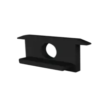 Endkappe mit Kabeldurchführung 308schwarz – Kabelschuh für LED-Streifen, schwarz, IP20, 12/24V, 10mm Breite, passend für Aluminiumprofile, Montagezubehör für LED-Beleuchtung