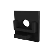 Endkappe mit Kabeldurchführung für LED-Streifen - 303Schwarz, schwarz, 10 mm Durchmesser, IP20, für Aluminiumprofile, Montagezubehör für LED-Beleuchtung Endkappe mit Kabeldurchführung für LED-Streifen - 303Schwarz, schwarz, 10 mm Durchmesser, IP20, für Aluminiumprofile, Montagezubehör für LED-Beleuchtung