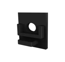 Endkappe mit Kabeldurchführung für LED-Streifen - 303Schwarz, schwarz, 10 mm Durchmesser, IP20, für Aluminiumprofile, Montagezubehör für LED-Beleuchtung