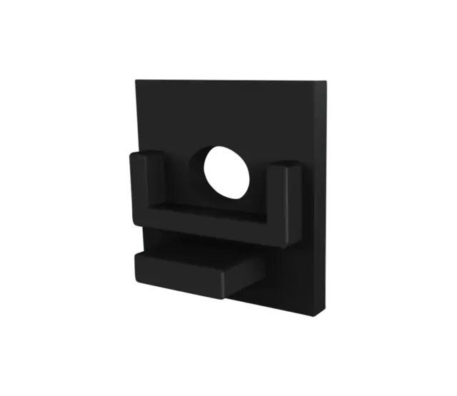 Endkappe mit Kabeldurchführung für LED-Streifen - 303Schwarz, schwarz, 10 mm Durchmesser, IP20, für Aluminiumprofile, Montagezubehör für LED-Beleuchtung Endkappe mit Kabeldurchführung für LED-Streifen - 303Schwarz, schwarz, 10 mm Durchmesser, IP20, für Aluminiumprofile, Montagezubehör für LED-Beleuchtung