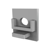 Aluminium Endkappe mit Kabeldurchführung für LED Streifen – 318ALU, 20 mm Breite, IP20, passend für LED Profil 20 mm, inkl. Montagezubehör