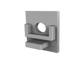 Endkappe mit Kabeldurchführung für LED Aluminiumprofil 318ALU