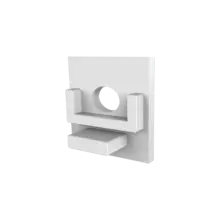 Endkappe mit Kabeldurchführung für LED-Streifen – 318WEISS