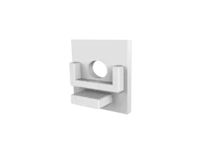 Endkappe mit Kabeldurchführung für LED-Streifen – 318WEISS