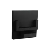 Eindkappe ohne Kabeldurchführung für LED-Streifen - 318ZWART, schwarze Abdeckung, passend für 10 mm breite LED-Profile, stoßfester Kunststoff, einfache Montage, ideal für LED-Beleuchtungssysteme