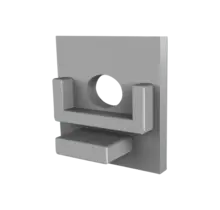 Aluminium Endkappe mit Kabeldurchführung für LED Profile– 302alu, 20 mm Breite, IP20, passend für LED Profil 20x20 mm, inkl. Montagezubehör