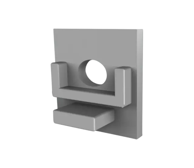 Aluminium Endkappe mit Kabeldurchführung für LED Profile– 302alu, 20 mm Breite, IP20, passend für LED Profil 20x20 mm, inkl. Montagezubehör Aluminium Endkappe mit Kabeldurchführung für LED Profile– 302alu, 20 mm Breite, IP20, passend für LED Profil 20x20 mm, inkl. Montagezubehör