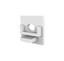 Endkappe mit Kabeldurchführung für LED Profile– A2 Weiß, 20 mm Breite, IP20, passend für LED Profil 20x20 mm, inkl. Montagezubehör