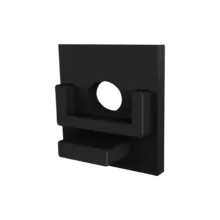 Endkappe mit Kabeldurchführung für LED Aluminiumprofil 302Schwarz