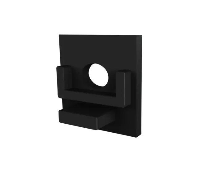 Endkappe mit Kabeldurchführung für LED Profile– 302Schwarz, 20 mm Breite, IP20, passend für LED Profil 20x20 mm, inkl. Montagezubehör Endkappe mit Kabeldurchführung für LED Profile– 302Schwarz, 20 mm Breite, IP20, passend für LED Profil 20x20 mm, inkl. Montagezubehör