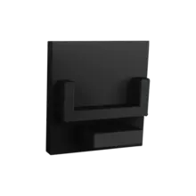 Endkappe ohne Kabeldurchführung für LED Aluminiumprofil 302Schwarz