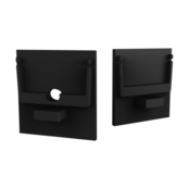 XL306ZWART Endkappen mit Kabeldurchführung für LED-Streifen – Schwarz, 30 mm Breite, IP20, für Aluminiumprofile, Montagezubehör für LED-Beleuchtung