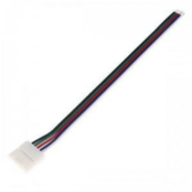 10mm RGBW/RGBWW LED Streifen Verbinder mit einseitigem Anschlusskabel – kompatibel mit 12V/24V, für 10mm breite LED-Bänder, einfache Montage