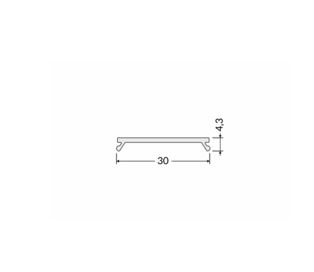 20 Meter LED-Profil-Klickabdeckung Opal – XL10ALU, XL10WIT, XL10ZWART, XL11ALU, XL11WIT, XL11ZWART – Diffusorabdeckung für LED-Streifen, Aluminiumprofile, 20mm Breite, in Weiß, Schwarz, Alu