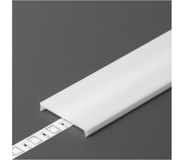20 Meter LED-Profil-Klickabdeckung Opal – XL10ALU, XL10WIT, XL10ZWART, XL11ALU, XL11WIT, XL11ZWART – Diffusorabdeckung für LED-Streifen, Aluminiumprofile, 20mm Breite, in Weiß, Schwarz, Alu