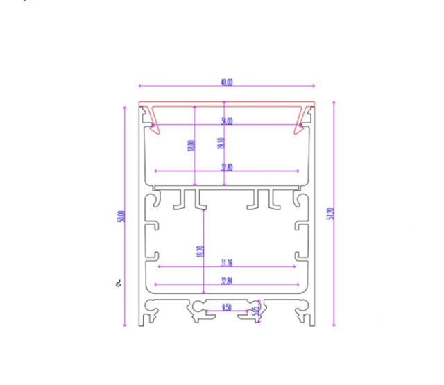 LED-Aluminiumprofil 40mm x 50mm mit Klickabdeckung – XL340ALU für LED-Streifen, hochwertige Beleuchtungslösung, präzise Lichtführung, ideal für Innen- und Außenbereich, langlebig und einfach zu montieren