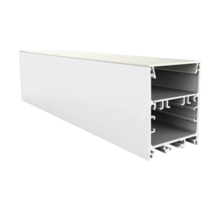 40mm x 50mm weißes LED-Aluminiumprofil mit Klickabdeckung für LED-Streifen – XL340WEISS, ideal für indirekte Beleuchtung, 40x50 mm, hochwertige Lichtstreuung