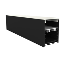 Schwarzes LED-Aluminiumprofil 40mm x 50mm mit Klickabdeckung für LED-Streifen – XL340ZWART, ideal für indirekte Beleuchtung