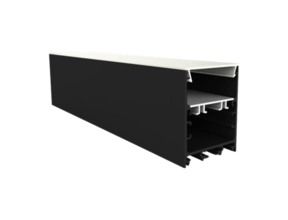 Schwarzes LED-Aluminiumprofil 40 x 50 mm mit Klickabdeckung – XL340