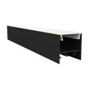 Schwarzes LED-Aluminiumprofil 30 mm x 30,92 mm mit opaker Klick-Abdeckung für LED-Streifen – XL306Schwarz, ideal für indirekte Beleuchtung Schwarzes LED-Aluminiumprofil 30 mm x 30,92 mm mit opaker Klick-Abdeckung für LED-Streifen – XL306Schwarz, ideal für indirekte Beleuchtung