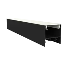 Schwarzes LED-Aluminiumprofil 30 mm x 30,92 mm mit opaler Klick-Abdeckung für LED-Streifen – XL306Schwarz, ideal für indirekte Beleuchtung