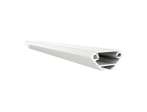 Weißes LED Eckprofil mit Abdeckung 27,05 x 12,35 mm – 323WEISS