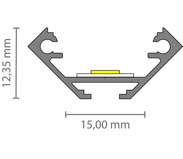 Winkelprofiel für LED Streifen, weiß, 27,05 x 12,35 mm, inkl. Diffusorabdeckung – 323WEISS – Aluminiumprofil für LED-Beleuchtung, präzise Maße, optimale Lichtstreuung Winkelprofiel für LED Streifen, weiß, 27,05 x 12,35 mm, inkl. Diffusorabdeckung – 323WEISS – Aluminiumprofil für LED-Beleuchtung, präzise Maße, optimale Lichtstreuung