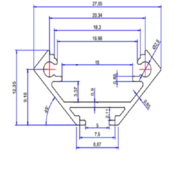 Winkelprofiel für LED Streifen, weiß, 27,05 x 12,35 mm, inkl. Diffusorabdeckung – 323WEISS – Aluminiumprofil für LED-Beleuchtung, präzise Maße, optimale Lichtstreuung Winkelprofiel für LED Streifen, weiß, 27,05 x 12,35 mm, inkl. Diffusorabdeckung – 323WEISS – Aluminiumprofil für LED-Beleuchtung, präzise Maße, optimale Lichtstreuung