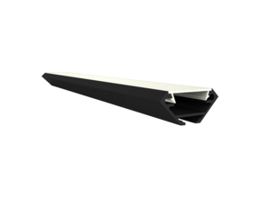 Schwarzes LED Eckprofil 27,05 x 12,35 mm mit Abdeckung – 323SCHWARZ