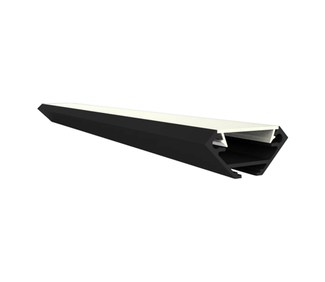 Schwarzes LED-Aluminium-Hohlkammerprofil 27,05 x 12,35 mm mit Abdeckung für LED-Streifen – 323ZWART – Ideal für indirekte Beleuchtung, Montage und Schutz von LED-Bändern Schwarzes LED-Aluminium-Hohlkammerprofil 27,05 x 12,35 mm mit Abdeckung für LED-Streifen – 323ZWART – Ideal für indirekte Beleuchtung, Montage und Schutz von LED-Bändern