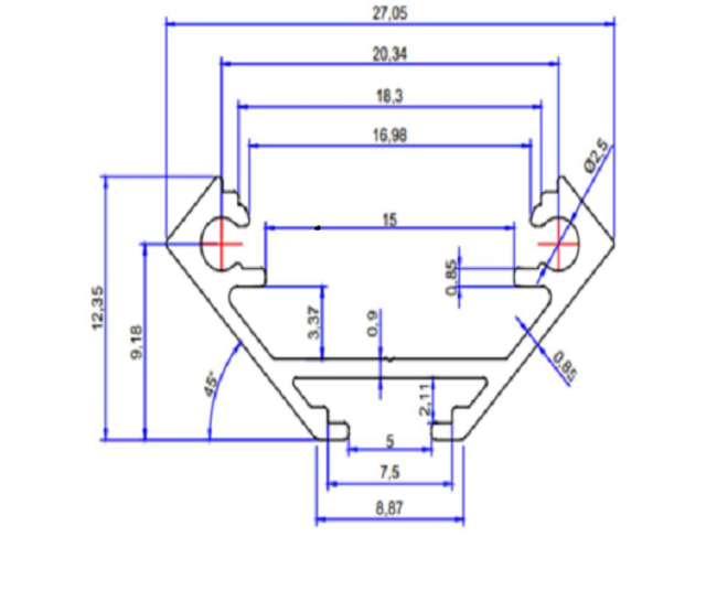 Schwarzes LED-Aluminium-Hohlkammerprofil 27,05 x 12,35 mm mit Abdeckung für LED-Streifen – 323ZWART – Ideal für indirekte Beleuchtung, Montage und Schutz von LED-Bändern Schwarzes LED-Aluminium-Hohlkammerprofil 27,05 x 12,35 mm mit Abdeckung für LED-Streifen – 323ZWART – Ideal für indirekte Beleuchtung, Montage und Schutz von LED-Bändern