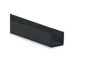 Schwarzes extra schmales LED-Profil mit opaler Klickabdeckung 7 x 7,8 mm – SLIM06SCHWARZ