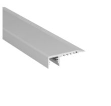LED Treppenprofil 2 Meter mit Klickabdeckung, 46,6 mm x 14,1 mm – M10ALU, Aluminium, für LED Streifen, Treppenbeleuchtung, IP65, inkl. Montagezubehör