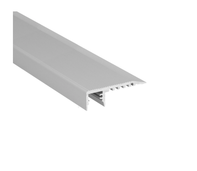 LED Treppenprofil M10ALU – 2 m, 46,6 × 14,1 mm, Aluminium | Mit Lichtaustritt nach unten