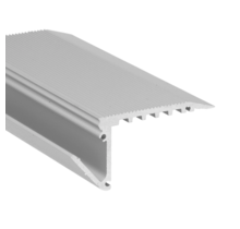 LED Treppenprofil 2 Meter mit Klickabdeckung 58,9 mm x 27,5 mm – B12ALU, Aluminium, für LED Streifen, Treppenbeleuchtung, Innen- und Außenbereich, IP65, einfache Montage, hochwertige Verarbeitung