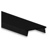2 Meter schwarze Abdeckung für LED-Streifen statt Standardabdeckung – geeignet für 18ALU, 18WEISS, 18SCHWARZ – präzise Technik nach deutschen Normen