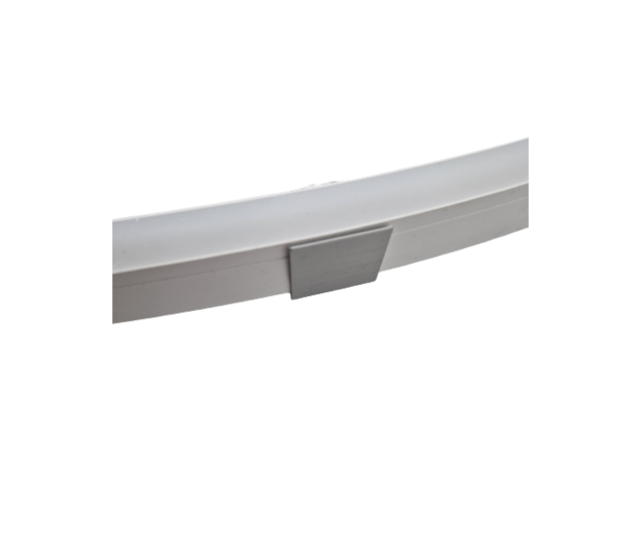 Montageklemme für LED Neon Flex 10x22 mm – eloxiertes Aluminium, für RGBW, RGBWW und RGBCCT