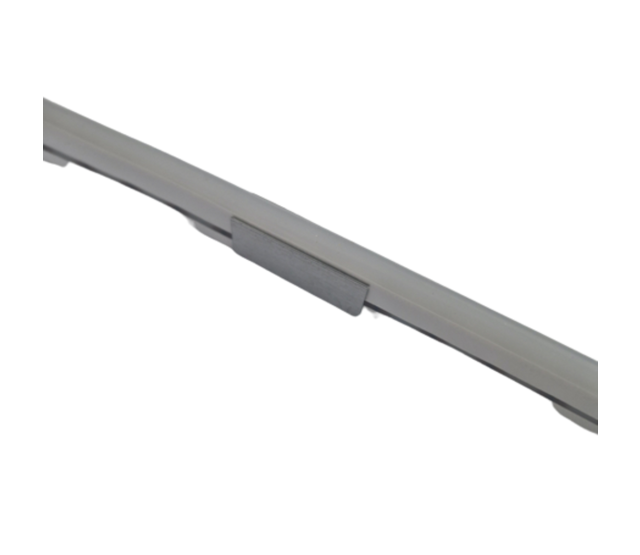 Montageklemme für LED Neon Flex 6x12 mm – eloxiertes Aluminium, mit gesenktem Bohrloch für Senkkopfschraube